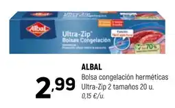 Coviran Albal bolsa congelación herméticas ultra-zip oferta