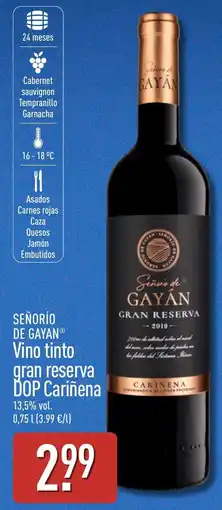 ALDI Señorio de Gayán vino tinto gran reserva oferta