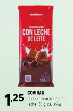 Coviran Coviran chocolate extrafino con leche oferta