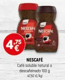 Coviran Nescafé café soluble natural o descafeinado oferta