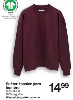 Zeeman Organic - suéter #basicz para hombre oferta