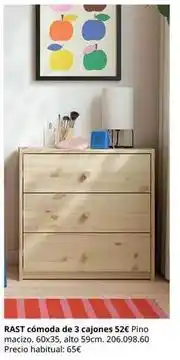 IKEA Rast cómoda de 3 cajones oferta