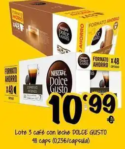 Cash Fresh Nescafé - lote 3 cafe con leche gusto oferta