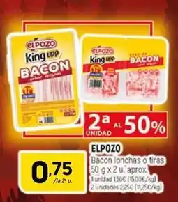 Coviran Elpozo - bacon lonchas o tiras oferta