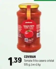Coviran Coviran - tomate frito casero cristal oferta