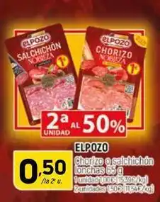 Coviran Elpozo - chorizo o salchichon lonchas oferta