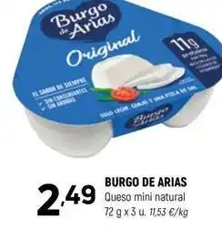 Coviran Burgo de arias - queso mini natural oferta