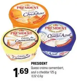 Coviran Président - queso crema camembert, azul o cheddar oferta