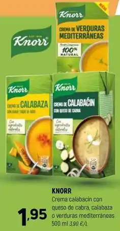 Coviran Knorr - crema calabacin con queso de cabra calabaza o verduras mediterraneas oferta