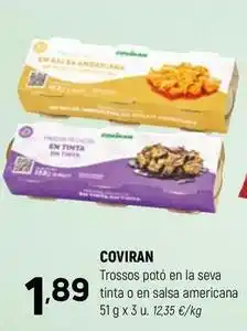 Coviran Coviran - trossos poto en la seva tinta o en salsa americana oferta