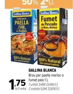 Coviran Gallina blanca - brou per paella marisc o fumet peix oferta