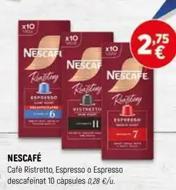 Coviran Nescafé - cafe ristretto, espresso o espresso descafeinat oferta