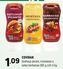 Coviran Coviran - quetxup picant, mostassa o salsa barbacoa oferta