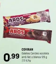 Coviran Coviran - galetes cercles xocolata amb llet o blanca oferta
