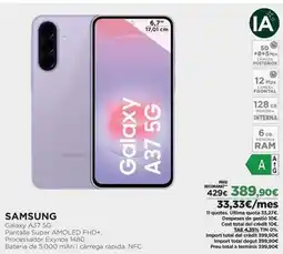 El Corte Inglés Samsung - galaxy a37 5g oferta