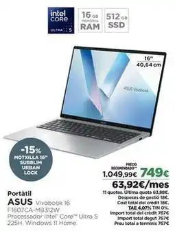El Corte Inglés Asus - portàtil oferta
