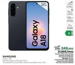 El Corte Inglés Samsung - galaxy a18 oferta