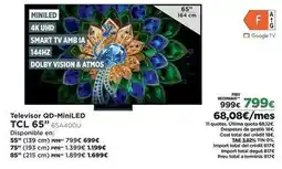 El Corte Inglés Tcl - televisor qd-minled 65 oferta