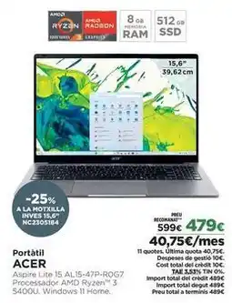 El Corte Inglés Acer - portátil oferta