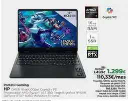 El Corte Inglés Hp - portátil gaming oferta