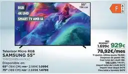 El Corte Inglés Samsung - televisor micro rgb 55 oferta