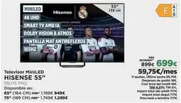 El Corte Inglés Hisense - televisor miniled oferta