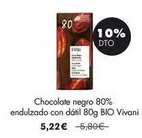 Chocolate negro 80% endulzado con datil