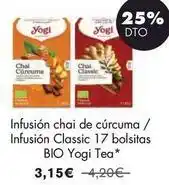NaturaSí Infusión chai de cúrcuma / infusión classic 17 bolsitas bio tea oferta