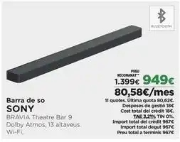 El Corte Inglés Sony - barra de so oferta