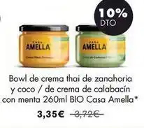 NaturaSí Casa amella bowl de crema thai de zanahoria y coco/ de crema de calabacin con menta oferta