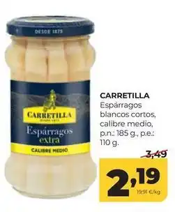 Alimerka Carretilla - esparragos blancos cortos oferta