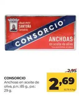 Alimerka Consorcio - anchoas en aceite de oliva oferta