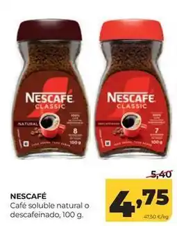 Alimerka Nescafé - café soluble natural o descafeinado oferta