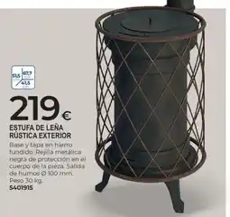 BigMat Estufa de leña rústica exterior oferta