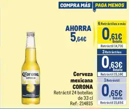 Makro Corona cerveza oferta