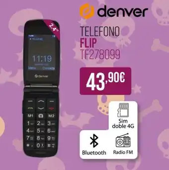 Denver telefono flip tf278099