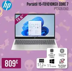 MR Micro hp portátil 15-fd101nsx core 7 oferta