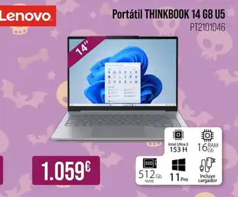 Lenovo Portátil THINKBOOK 14 G8 U5