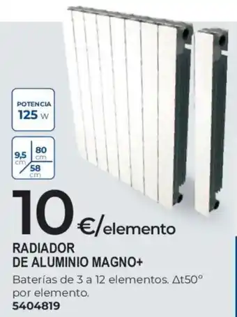 Radiator de aluminio magno+