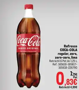 Makro Coca-Cola refresco regular, zero, zero-zero, lima oferta