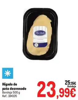 Makro Topa Blanca hígado de pato desvenado oferta