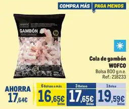 Makro Wofco cola de gambón oferta