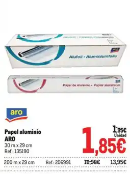 Makro Aro papel aluminio oferta