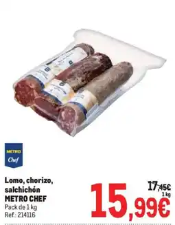 Makro Metro Chef lomo, chorizo, salchichón oferta