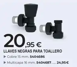BigMat Llaves negras para toallero oferta