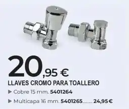 BigMat Llaves cromo para toallero oferta