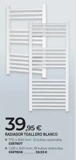 BigMat Radiador Toallero Blanco oferta