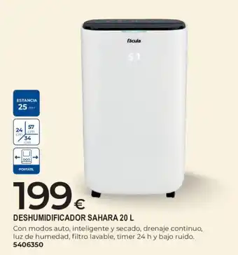 Fácula deshumidificador sahara 20 l