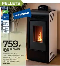 BigMat Estufa de pellets power oferta