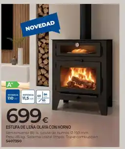 BigMat Olaya estufa de leña con horno oferta